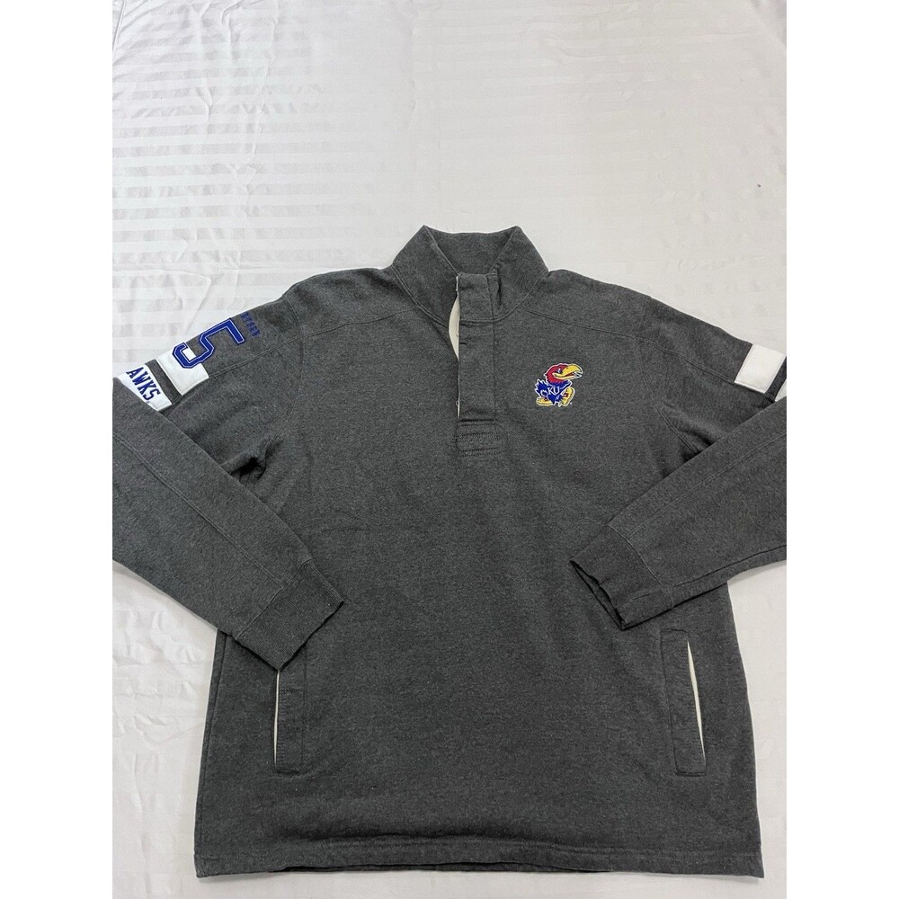 Kansas Jayhawks Champion Heritage Pullover Sweatshirt Size XL.  Gray Logo’s
